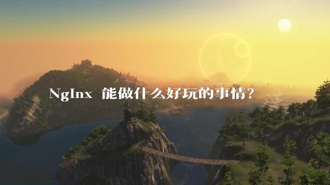 Nginx 能做什么好玩的事情？